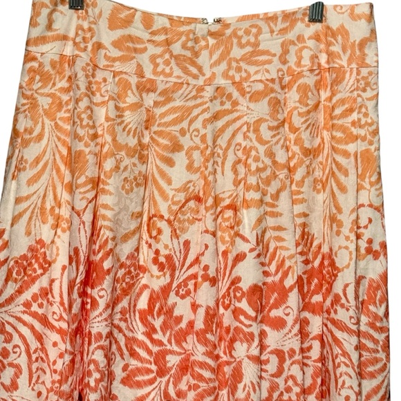 Coldwater Creek Cotton Floral Print Ombre Multicolored Midi Length Skirt - Picture 2 of 11